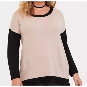 Torrid Colorblock Hi-Lo Tunic Sweater